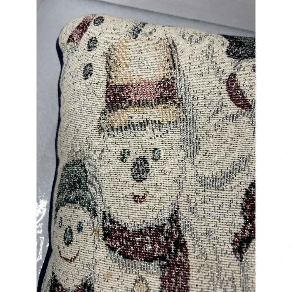 Fashion Throw Pillow  Christmas Holiday Snowman Winter Decor